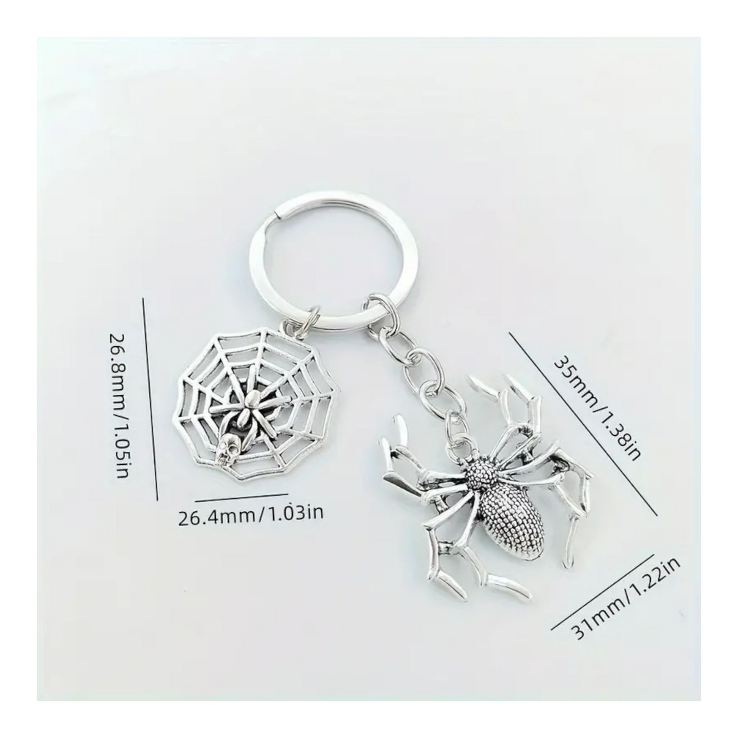 Tarantula with Web Keyring