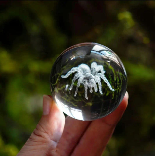 Glass LED Tarantula Ball with Stand