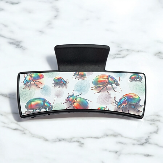 Rainbow Beetle Hair Claw Clip