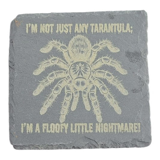 Tarantula Nightmare Engraved Slate Coaster