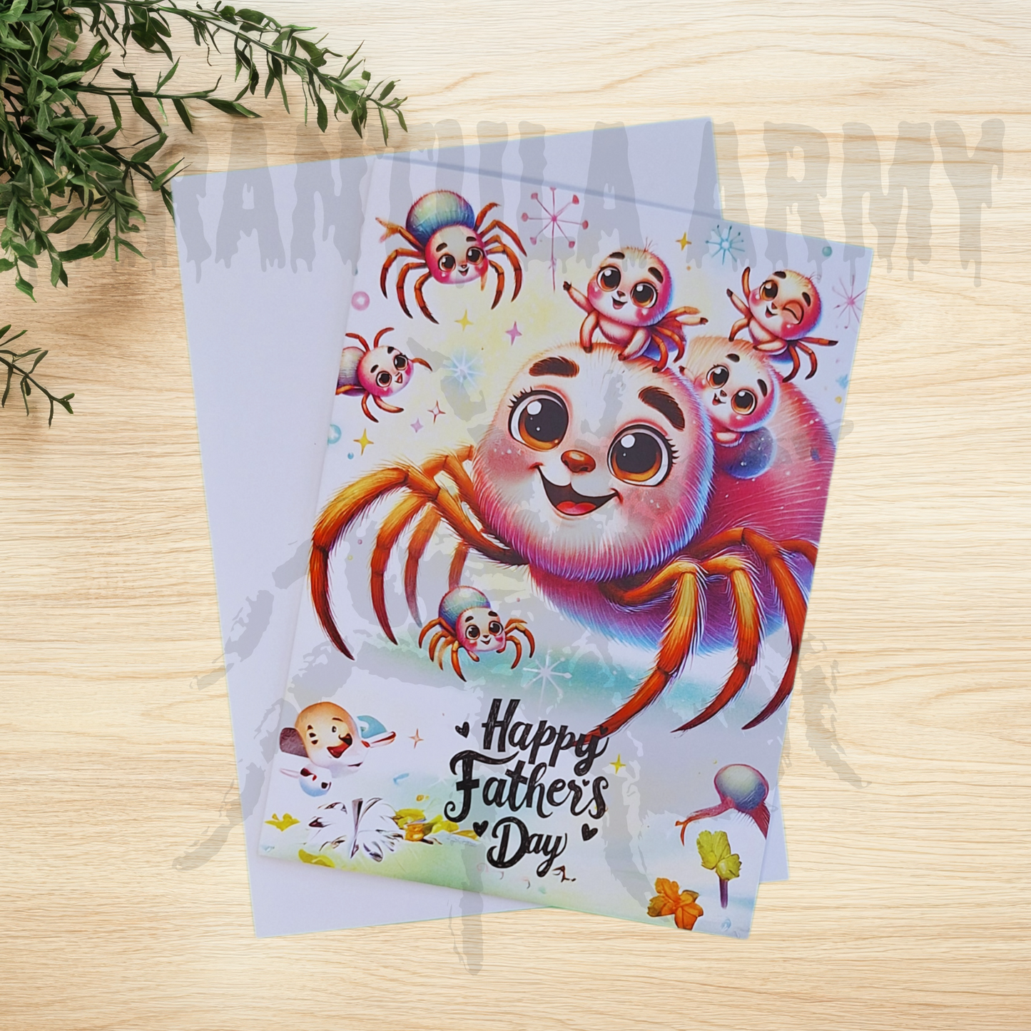 Cute Spider Father's Day Card - A6