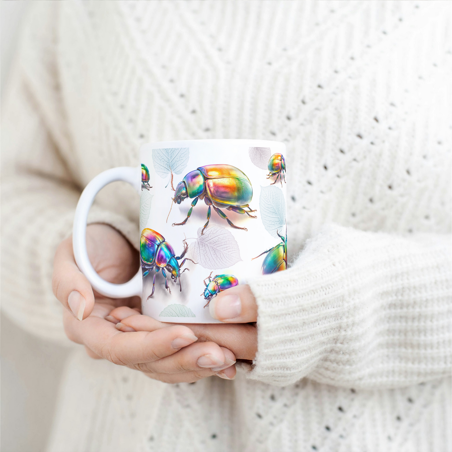 Rainbow Beetle Ceramic Mug - 11oz