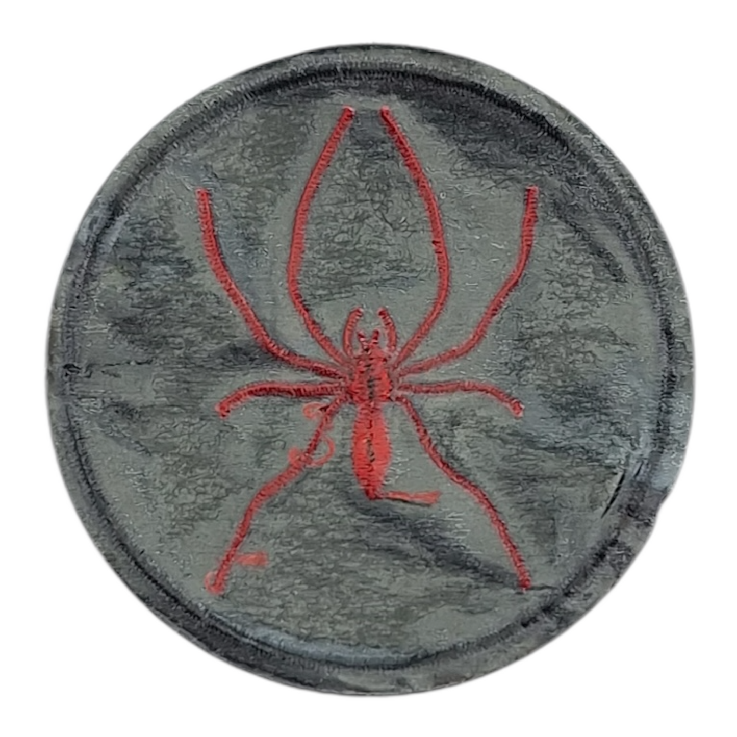 Red Spider on Black Iron/Sew on Patch