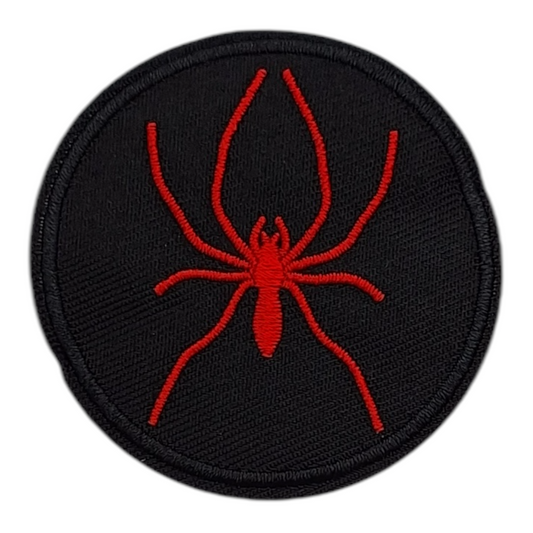 Red Spider on Black Iron/Sew on Patch