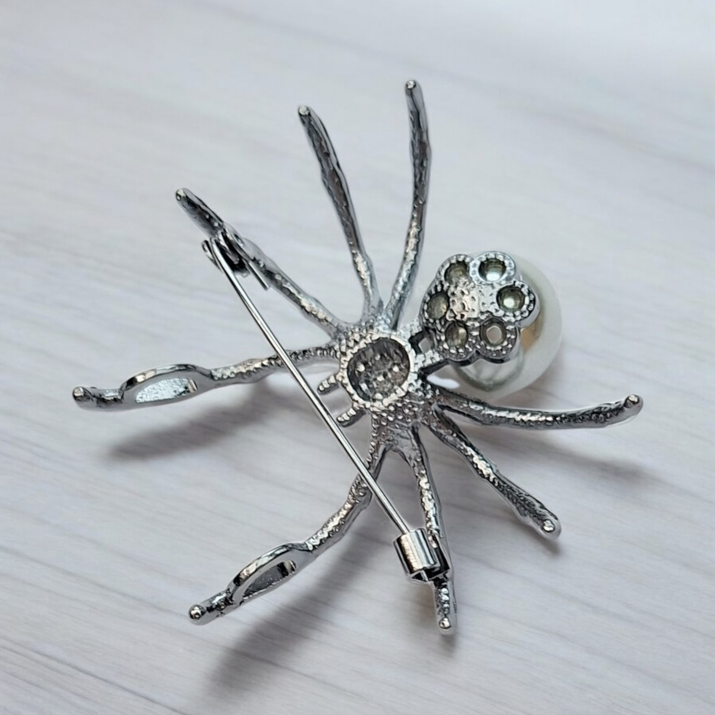 Tarantula Faux Pearl Brooch