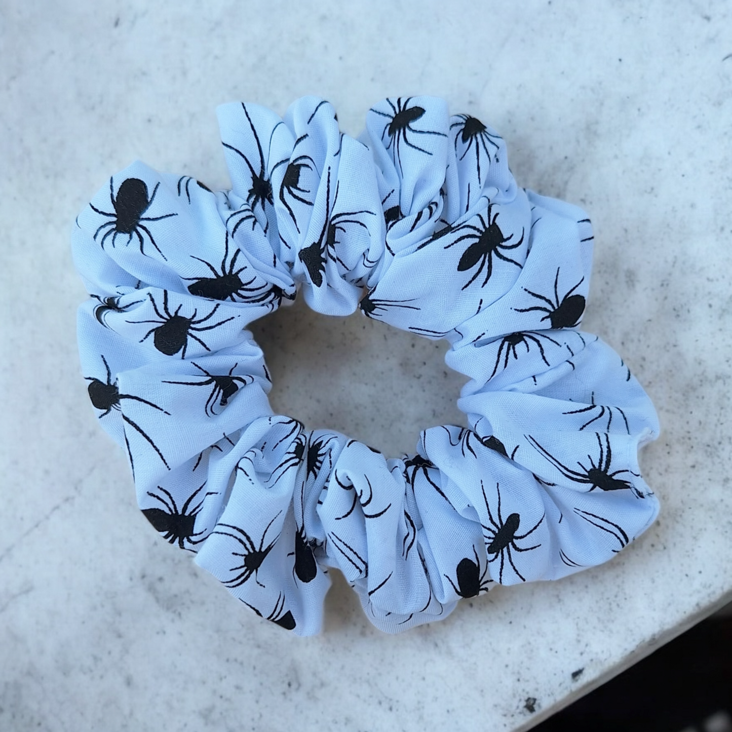 White Spider Scrunchie